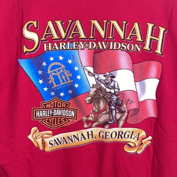 Harley Davidson Motorcycle T-Shirt Savannah, GA - Picture 4 of 7